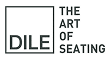 Logo minimaliste de DILE, avec la marque encadrée et la phrase 'THE ART OF SEATING' à côté, signifiant leur expertise en sièges professionnels.